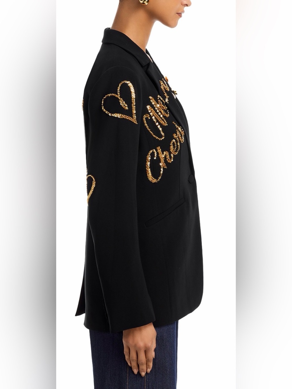 Cinq a Sept Sequinned Graphic Blazer
Color: Black/gold - Picture 3 of 10